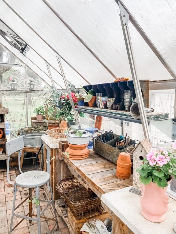 Greenhouse Potting Bench