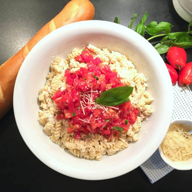 Use Garden Tomatoes for this Tomato Basil Pasta Recipe