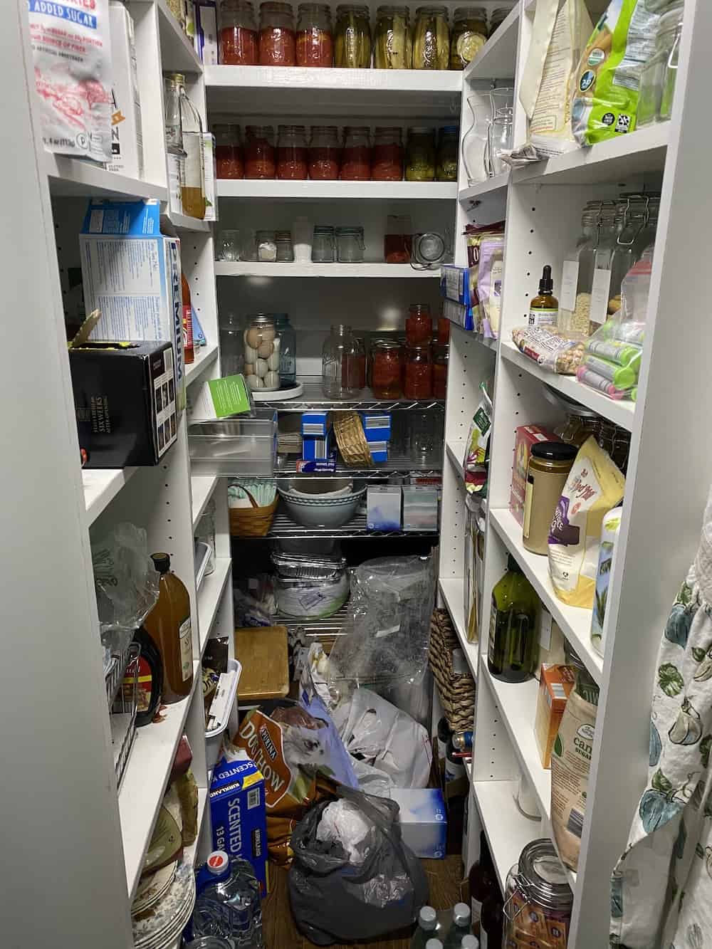 my pantry before the 30 day cleaning & organizing challenge