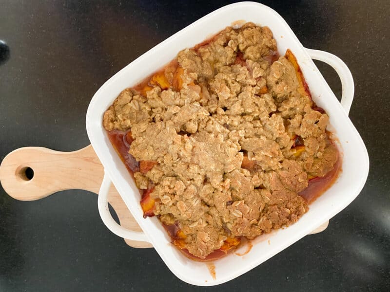 Baked Peach Crumble