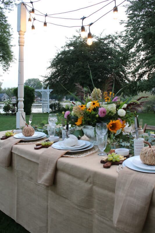 Living Large In A Small House, LLC  How to Dine Al Fresco with Fall Decor