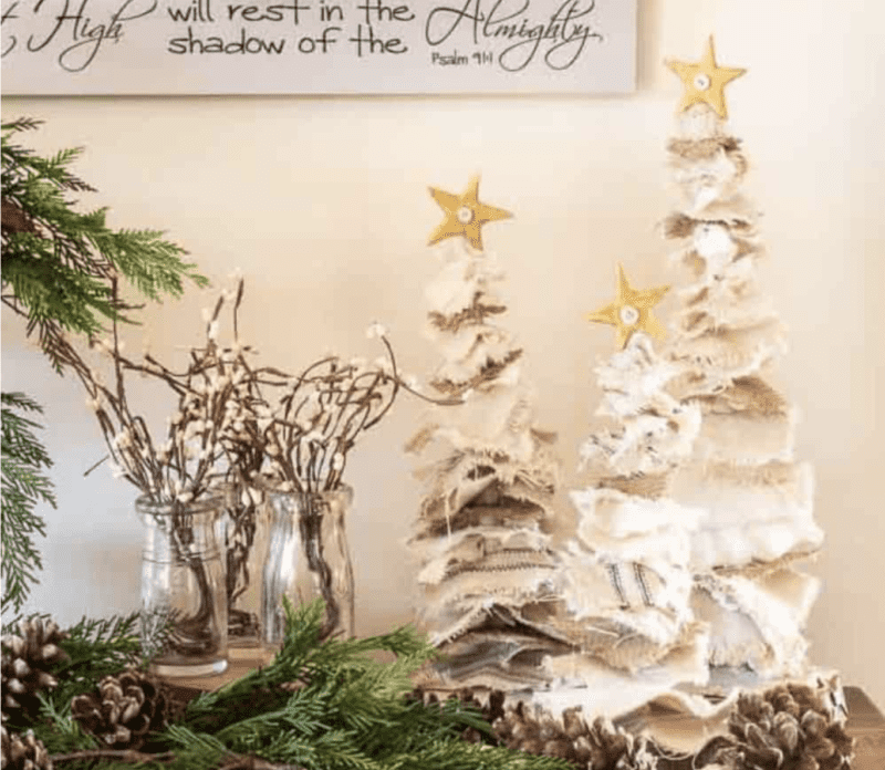 Reinvented Delaware Drop Cloth Christmas Trees