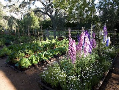 the garden at Jane Adler's home in the movie "it's complicated"