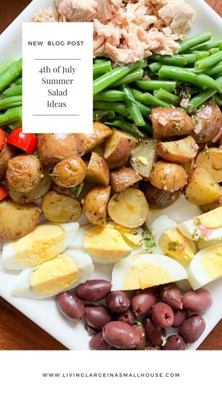 pinterest graphic of a 4th of July summer salad