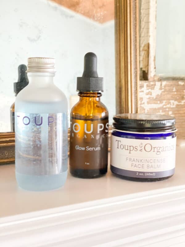A picture of three Toups and Co products that I use on my skin