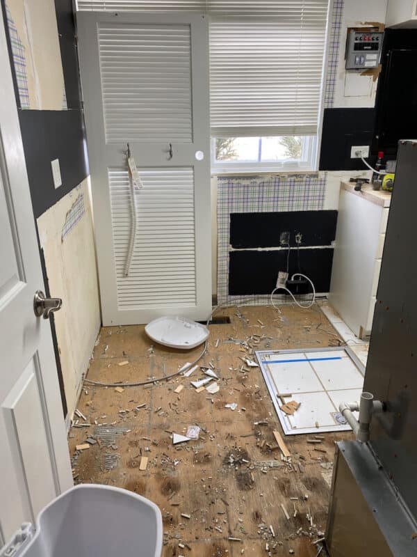 another picture of our laundry room during remodel