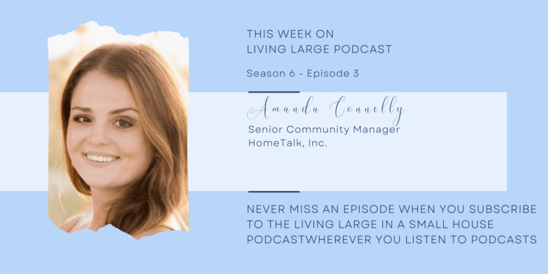 Marketing pieces for living large podcast with Amanda Connelly