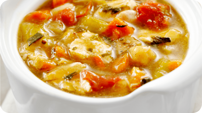 classic chicken noodle soup with tomatoes