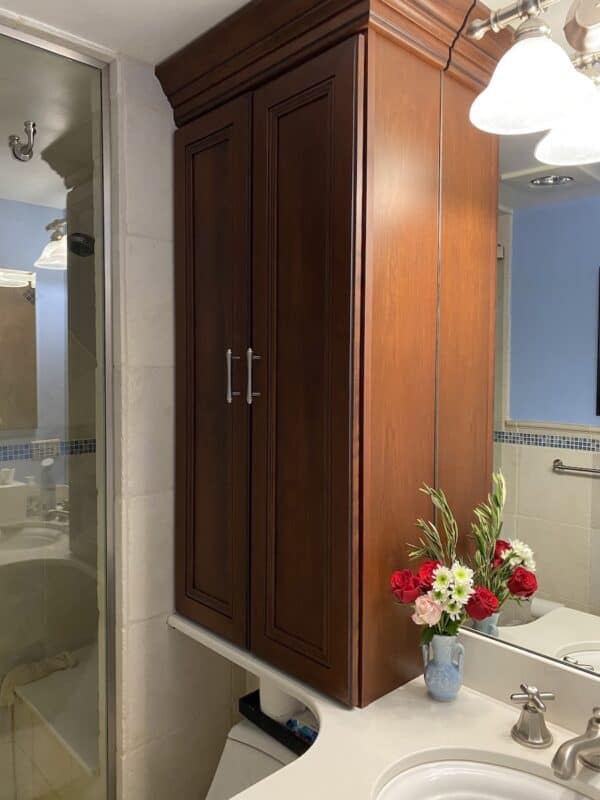 cabinet over the toilet for bathroom storage