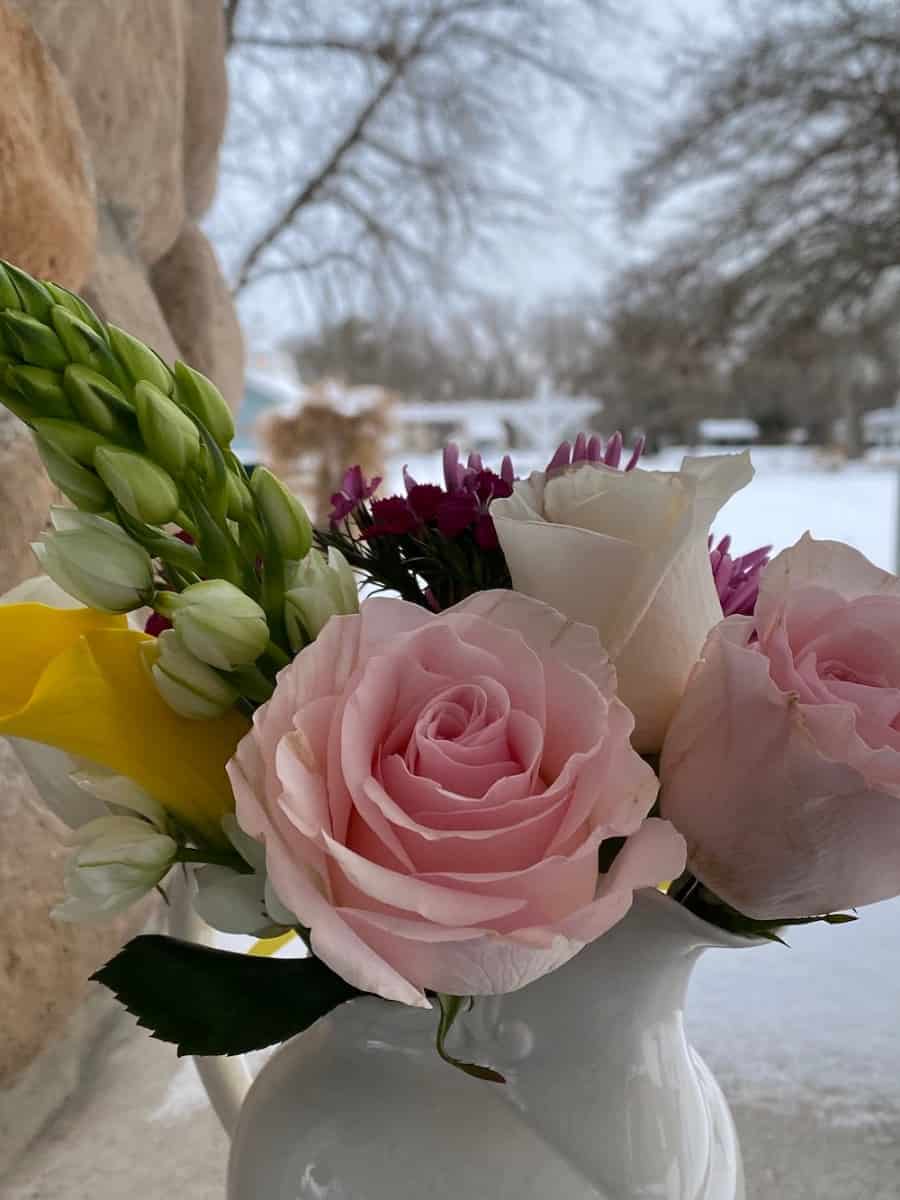 Flower Arranging with Fresh Flowers Holding Fresh Flowers in