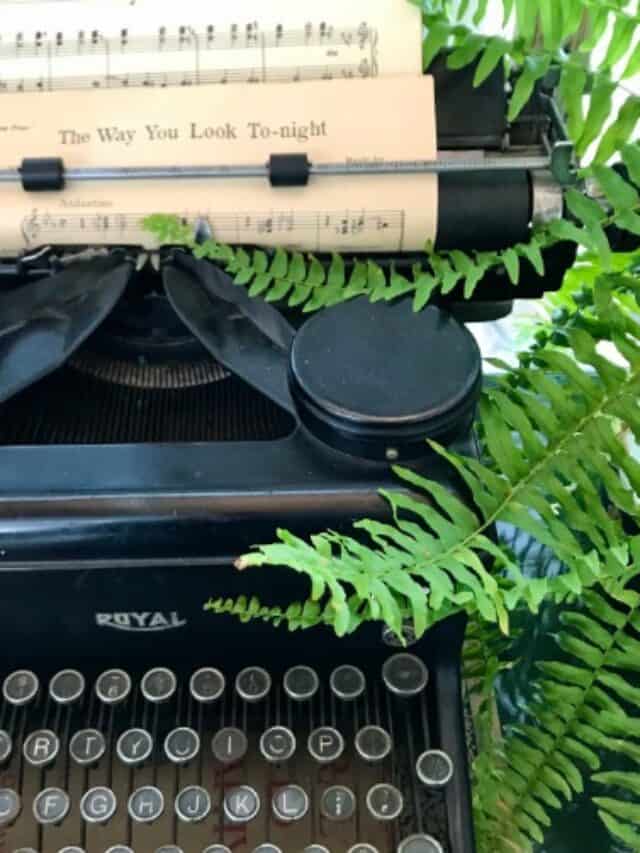a vintage typewriter that I use as decor