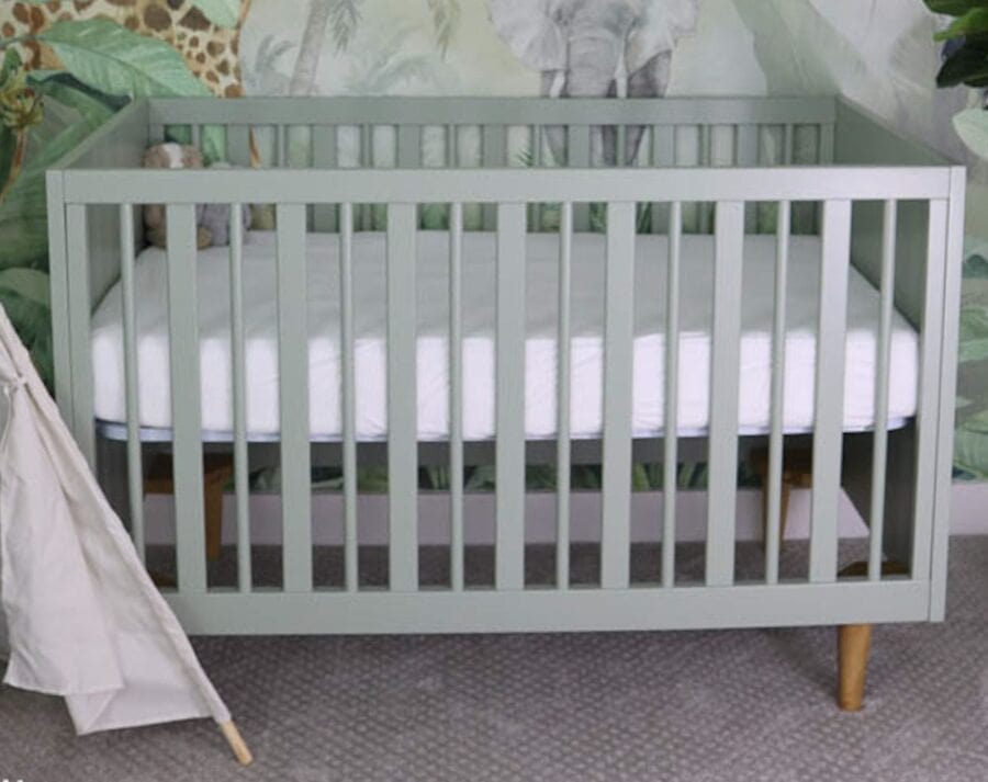 Crate and Barrel Baby Crib in Sage Green