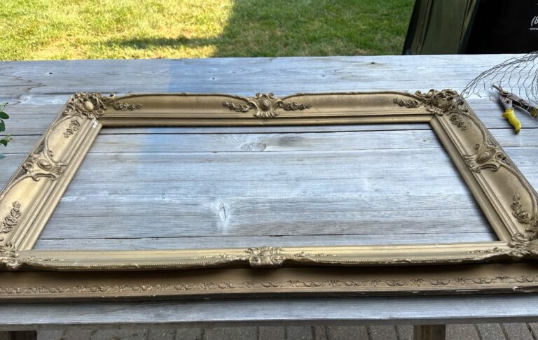 Wire Swag Frame How to Make a Faux Flower Swag on a Vintage Frame | Living Large In A ...