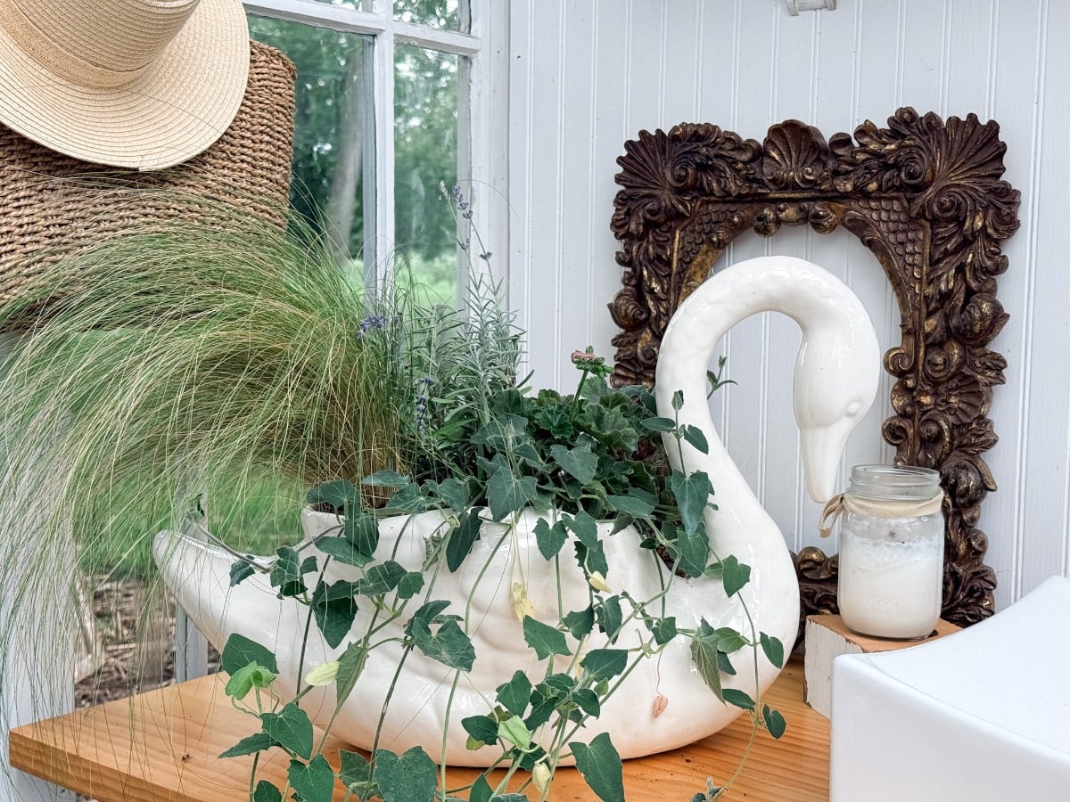 Styling My Greenhouse for Summer with Vintage Finds