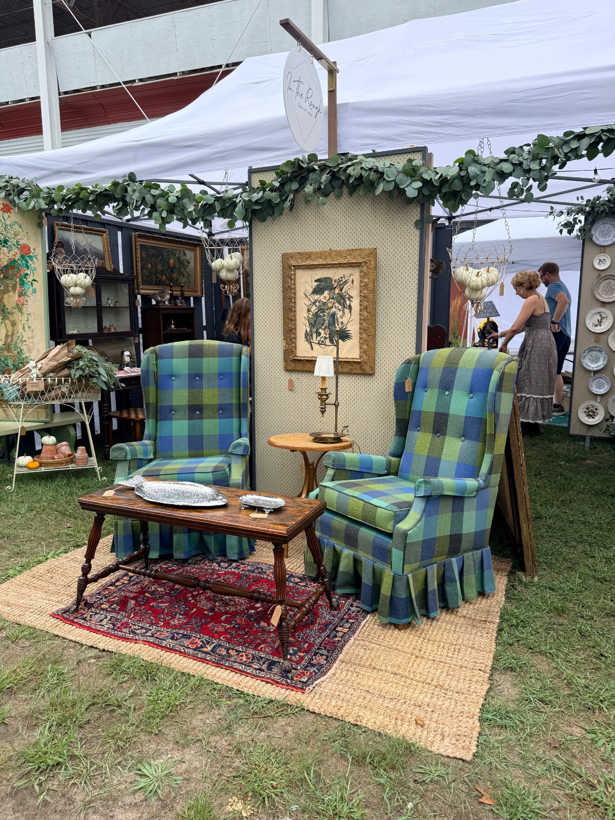 Nearly empty booths during VIP early access hours at the Found Cottage Mercantile Market